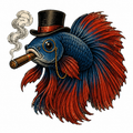 Gentleman Betta Sticker - Drift ( 3" X 3" )