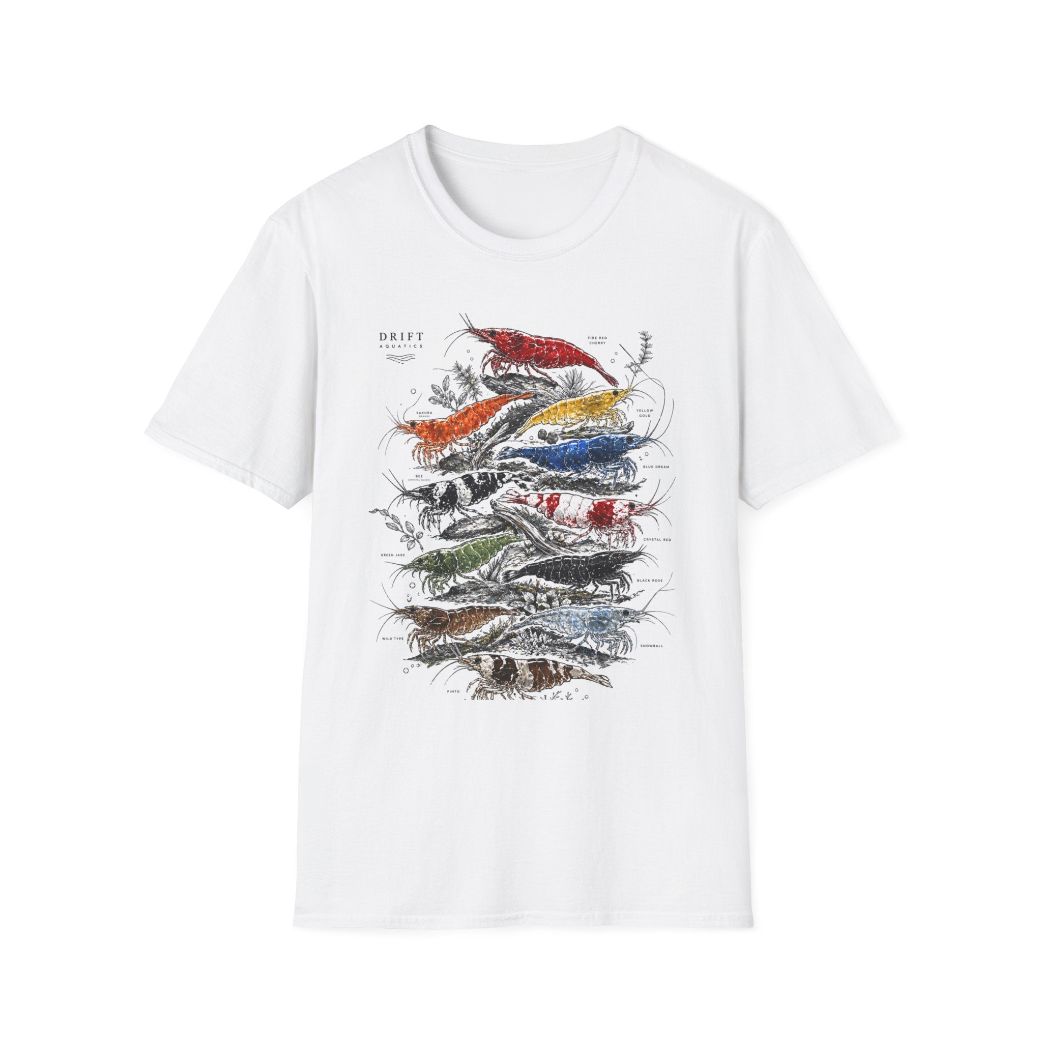 Neocaridina shrimp Illustration T-Shirt | Nautical Marine Life, Artistic Schools